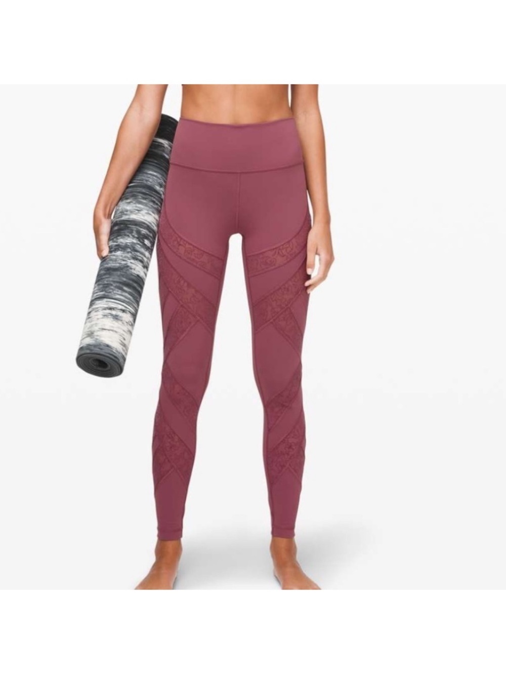 Lululemon Wunder Under High-Rise Tight 28” Flocked Mesh Plumful – Size 10